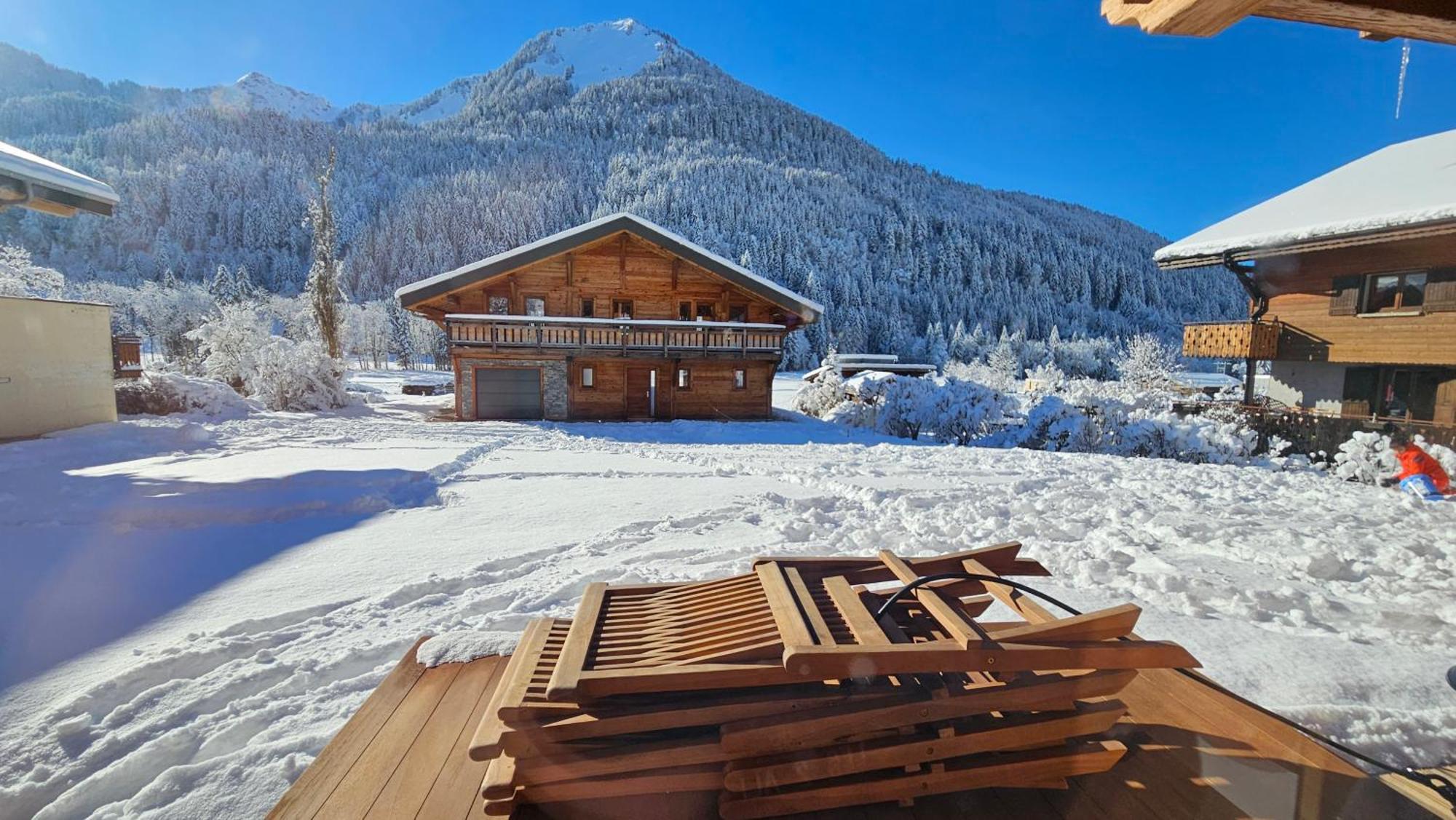 Demi-Chalet Vadel La Panthiaz 15 Pers 5 Chambres Abondance Eksteriør bilde